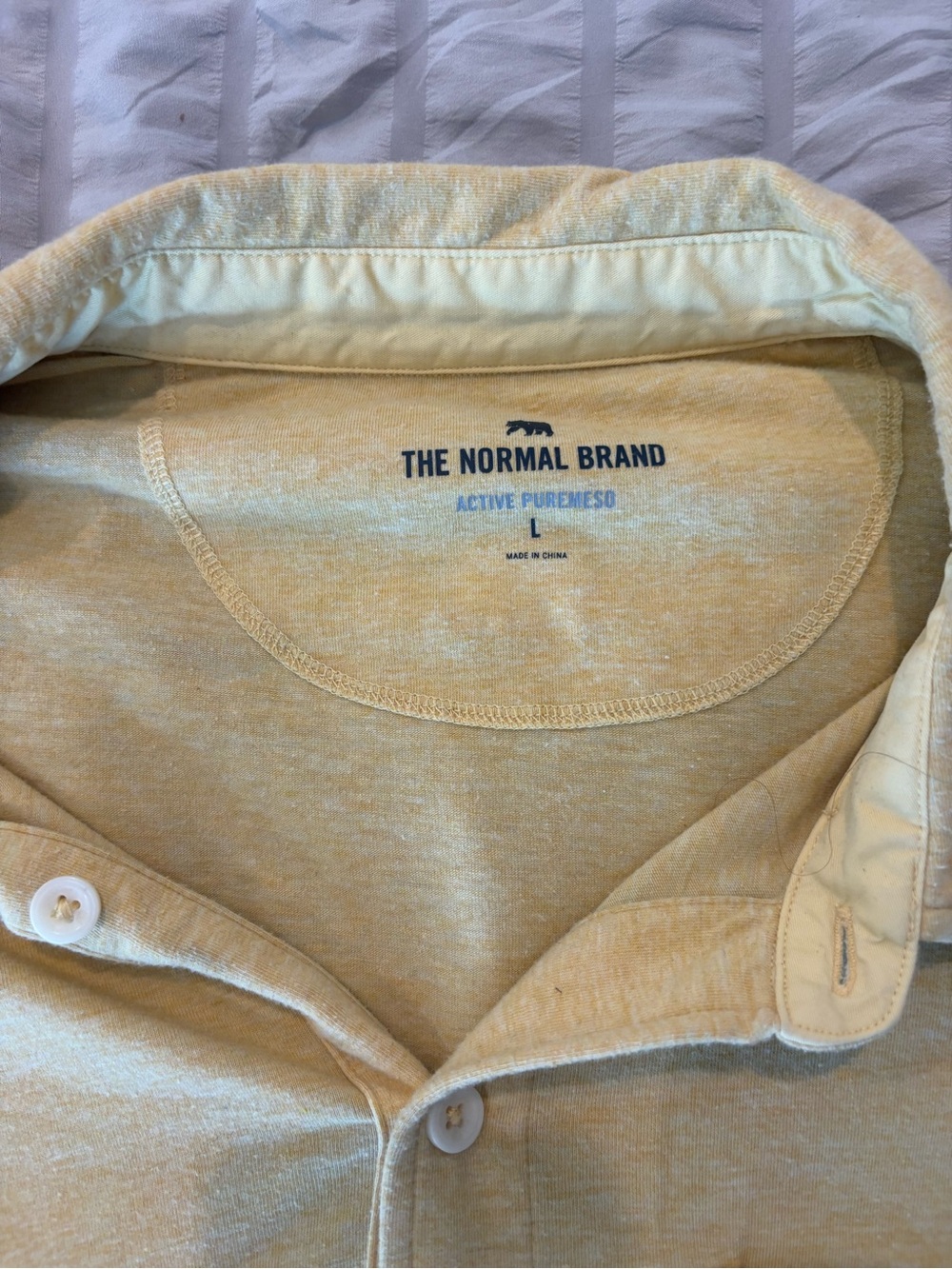 The Normal Brand Yellow Button Down super soft